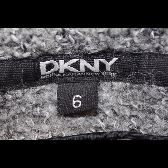 DKNY Charcoal Gray Wool Blend Boucle Double Breasted Peacoat Women’s 6 - Picture 10 of 12